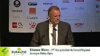 RuraliTIC 2018 : Intervention introductive de Etienne Blanc 1er vice-président du Conseil Régional Auvergne-Rhône-Alpes